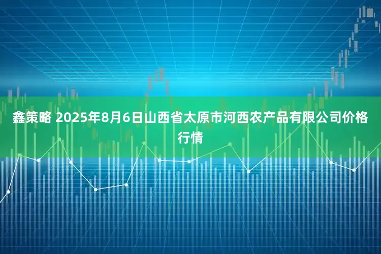 鑫策略 2025年8月6日山西省太原市河西农产品有限公司价格行情