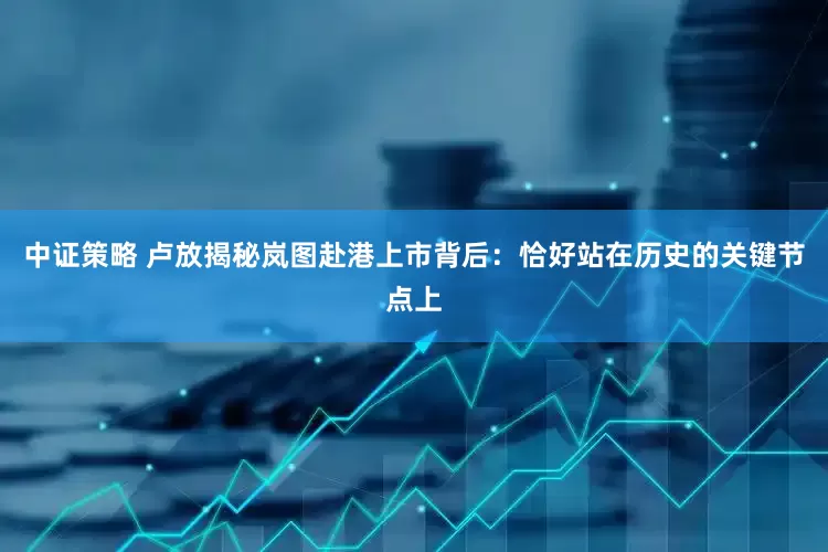 中证策略 卢放揭秘岚图赴港上市背后：恰好站在历史的关键节点上